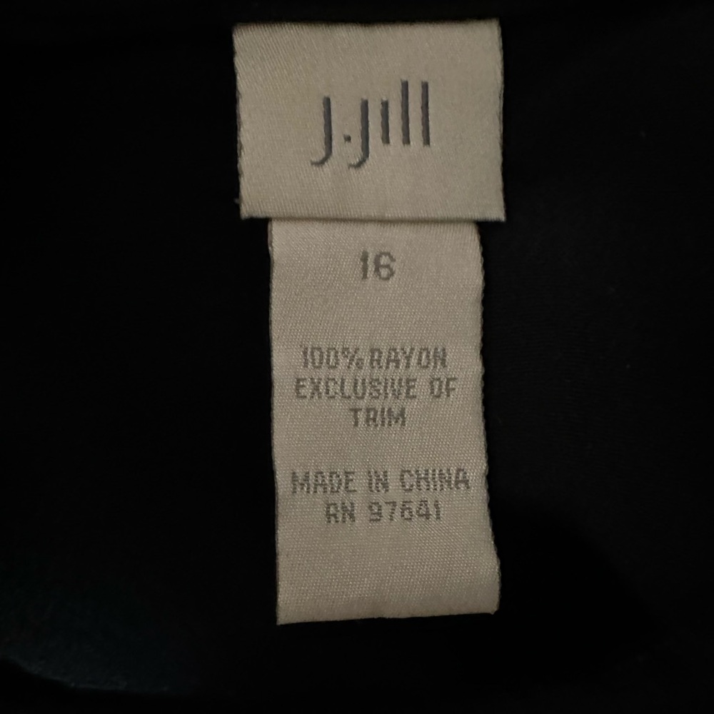 J. Jill black sleeveless beaded dress with velvet accents Size 16 - Picture 15 of 16